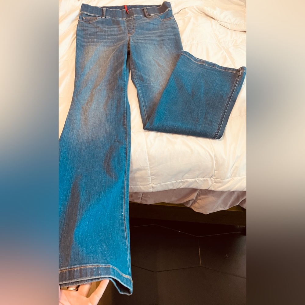 Spanx wide leg pull on jean 1x LONG